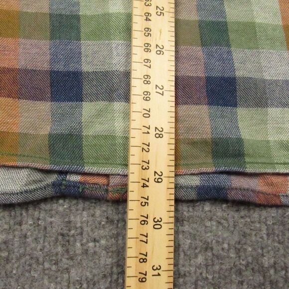 Carbon2Cobalt Shirt Mens Large Check‎ Plaid Unbrushed Flannel Effortlessly Cool - Picture 8 of 14